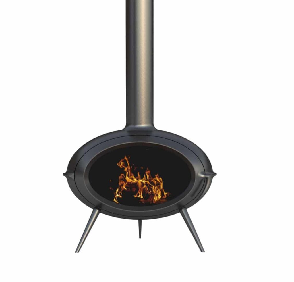 Poêle à bois en fonte Brio – Raccordable