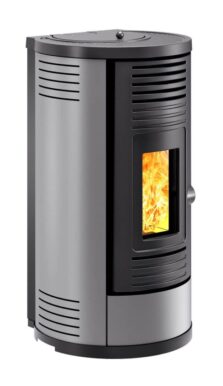 Poêle à granulés étanche Fontica 8 gris WiFi - Ventilation désactivable