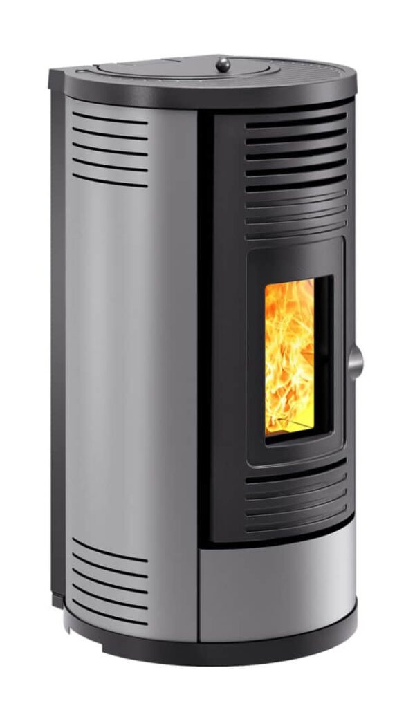 Poêle à granulés étanche Fontica 8 gris WiFi - Ventilation désactivable