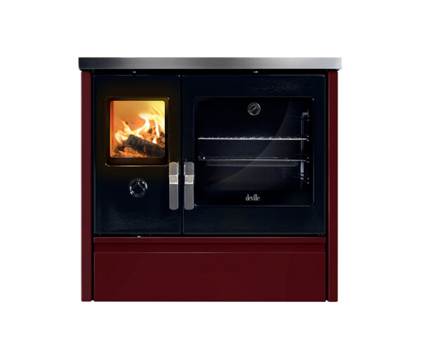 Cuisinière à Bois MÉLISSE 90 bordeaux