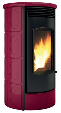 Poêle à Granulés Canalisable PIRANGA - ID 9 kW bordeaux