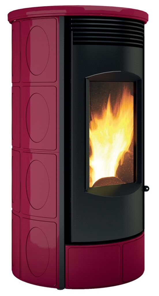 Poêle à Granulés Canalisable PIRANGA - ID 9 kW bordeaux