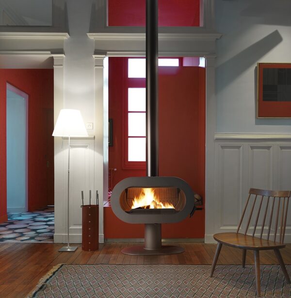 Poêle à bois Fonte Fifty Plus sur Pied anthracite