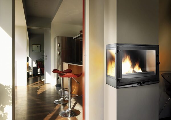 Foyer à bois 700 Sélénic 3 vitres - avec volet